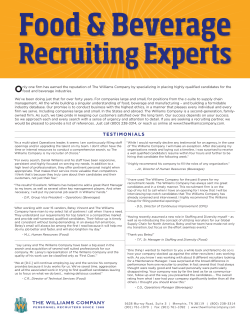 Recruiting Experts - The Williams Company
