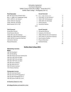 Articulation Agreement Curriculum Sequence Suffolk County
