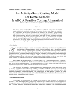 Objective: The cost study focused on the