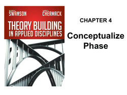Conceptualize Phase - Professor Richard A. Swanson