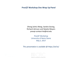 PresQT Workshop One Wrap Up Panel
