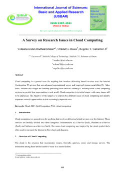 A Survey on Research Issues in Cloud Computing