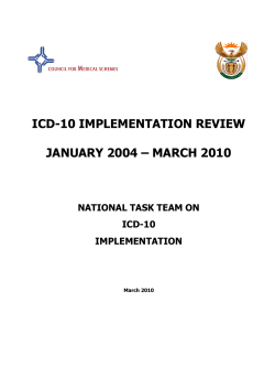 icd-10 implementation review - National Department of Health