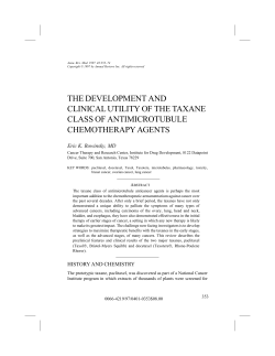 the development and clinical utility of the taxane class of