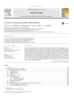 A review of electricity product differentiation