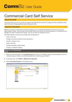 Commercial Card Self Service