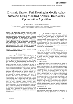Dynamic Shortest Path Routing In Mobile Adhoc Networks
