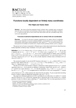Functions locally dependent on finitely many coordinates