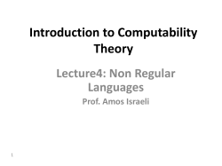 Introduction to Computability Theory