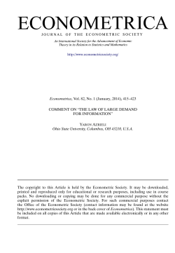 Comment on "The Law of Large Demand for Information"