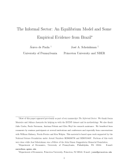 The Informal Sector: An Equilibrium Model and Some Empirical