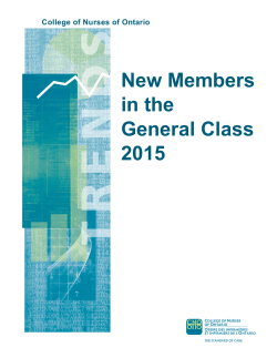 New Members in the General Class 2015