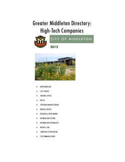 Greater Middleton Directory: High-Tech Companies