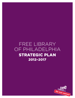 strategic plan - Free Library of Philadelphia
