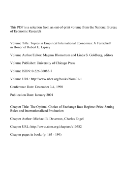 The Optimal Choice of Exchange Rate Regime: Price