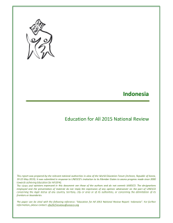 A Report on Education for All (EFA) achievements, period 2000