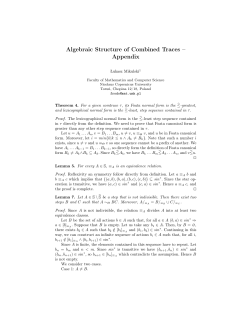 Algebraic Structure of Combined Traces &ndash; Appendix