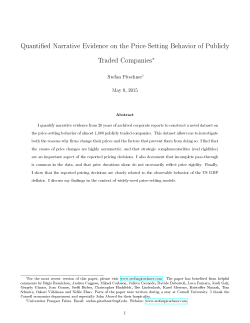 Quanti ed Narrative Evidence on the Price