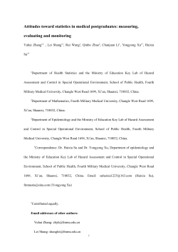 Attitudes and beliefs of medical statistics education