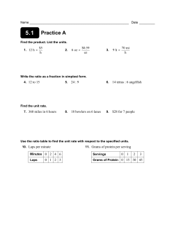 Practice A 5.1 Name Date Find the product. List the units. 1. 2. 3
