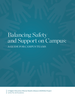 Balancing Safety and Support on Campus: a Guide for Campus Teams
