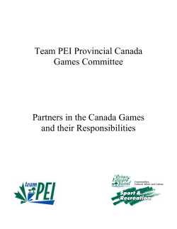 Team PEI Provincial Canada Games Committee
