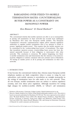 Bargaining Over Fixed-to-Mobile Termination