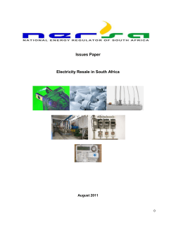 Electricity Resale in South Africa