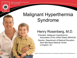 Malignant Hyperthermia Syndrome
