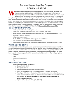 Summer Happenings Registration and Information 2017