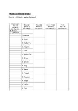MENS CHAMPIONSHIP 2017 Format