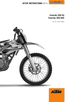 SETUP INSTRUCTIONS 2014 Freeride 350 EU