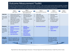 Outcome Measurement Toolkit