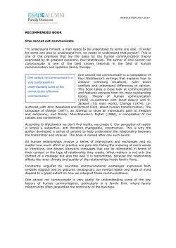 One cannot not communicate is a very useful guide to