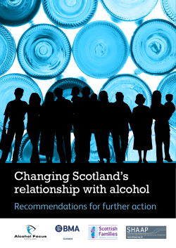 Changing Scotland`s Relationship with Alcohol: Recommendations