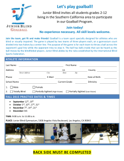 Let`s play goalball! - Junior Blind of America