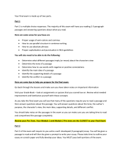 Segment One Exam Review - the Educator Login page!