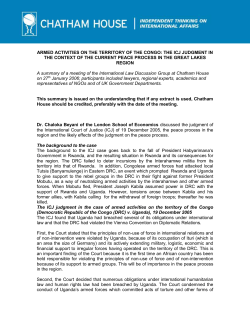 Armed activities on the territory of the Congo