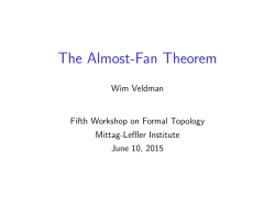 The Almost-Fan Theorem