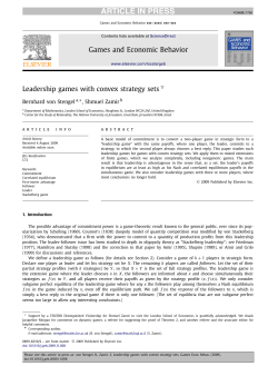 Leadership games with convex strategy sets