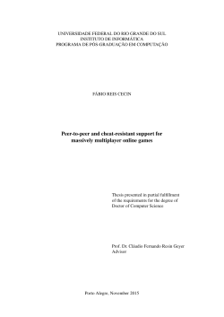 Peer-to-peer and cheat-resistant support for