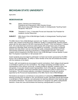 msu alumni club of mid-michigan quality in undergraduate teaching