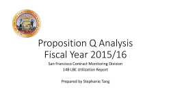 Proposition Q Analysis Fiscal Year 2015/16