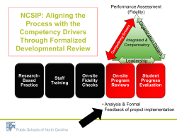 NCSIP: Aligning the Process with the Competency