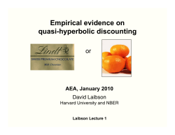 Empirical evidence on quasi-hyperbolic discounting