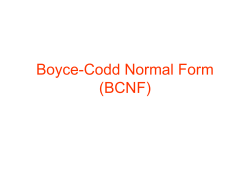 Boyce-Codd Normal Form (BCNF)