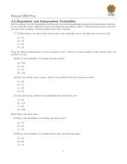 Penrose GED Prep 4.2 Dependent and Independent Probability