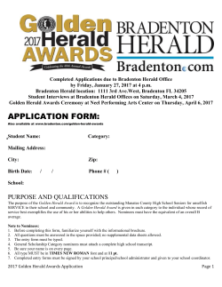 Golden Herald Awards Entry Form