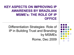 Differentiation Strategies: Role of IP in Building Trust and