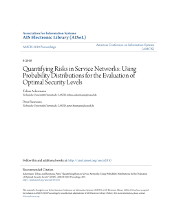 Quantifying Risks in Service Networks: Using Probability